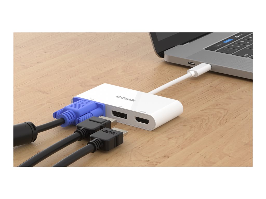 D-LINK D-LINK USB-C 3-en-1 Adapter
