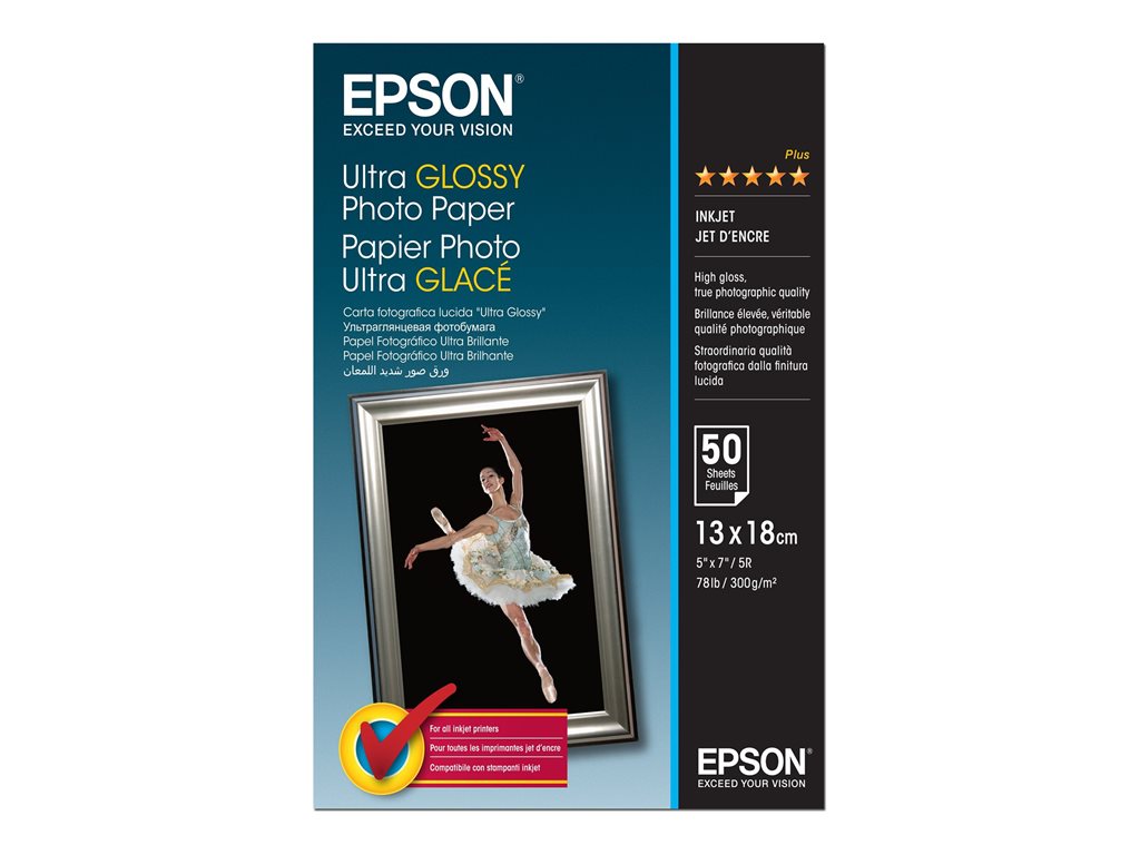 EPSON S041944 Ultra brillant photo  papier inkjet 300g/m2 130x180mm 50 feuilles pack de 1