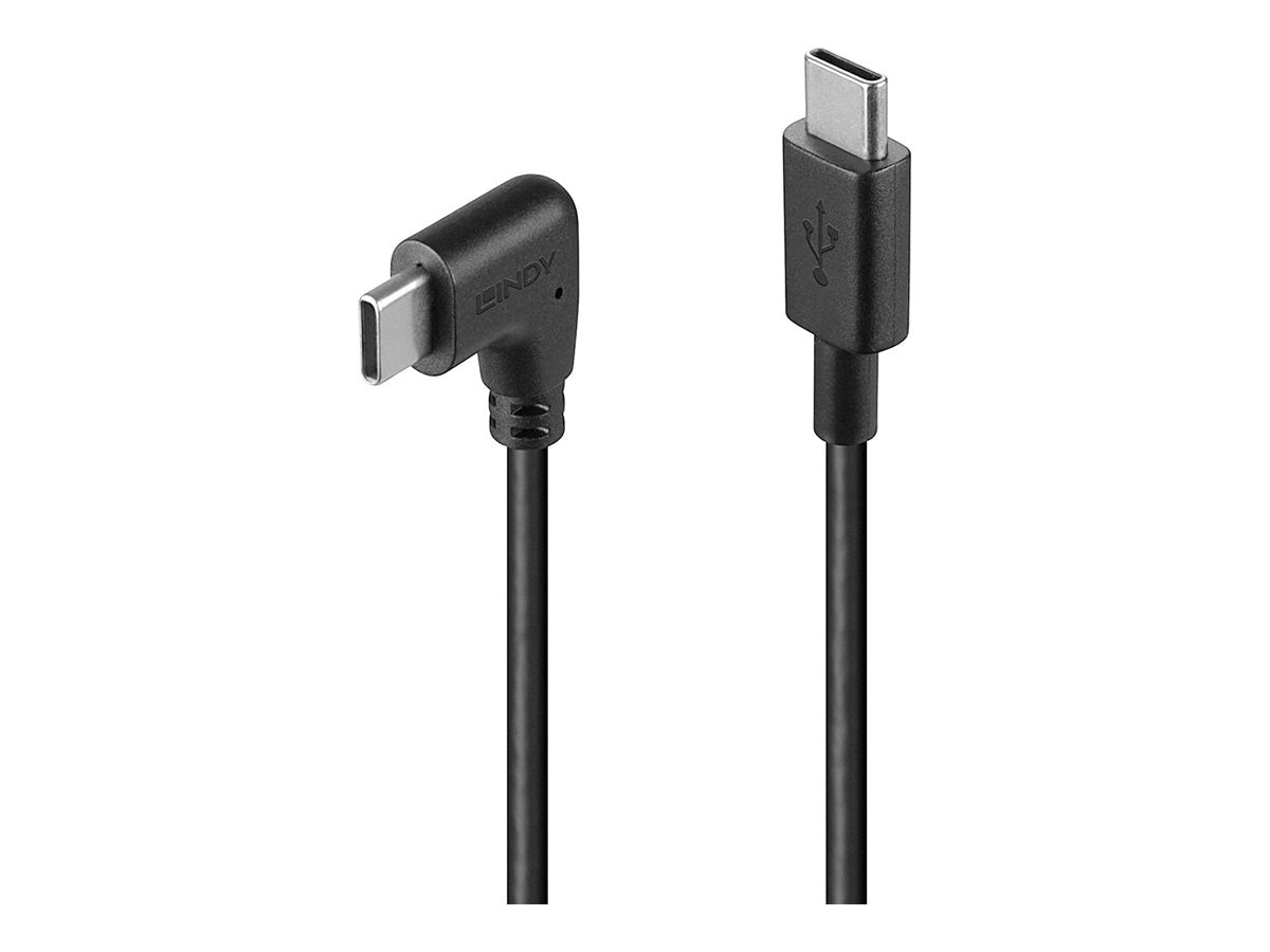 LINDY 1m USB 2.0 Type C Cable 90 Right Angle