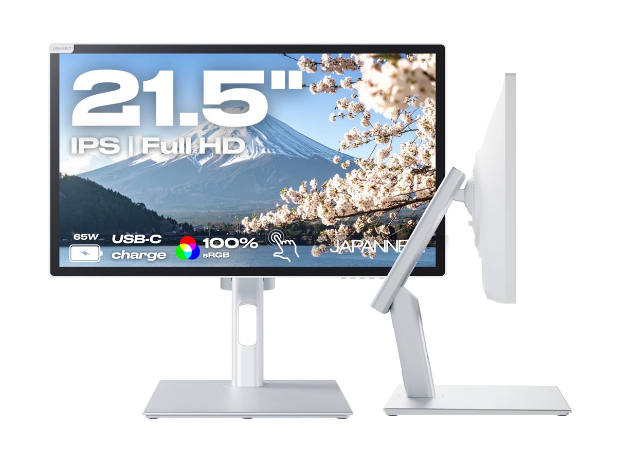 JAPANNEXT JAPANNEXT JN-IPS2152FHDR-C65W-FLD-T - Ecran tactile 21.5p 1920x1080 FHD 75Hz - IPS - 250 cd/m2 - HDMI - USB-C charge 65W - Blanc