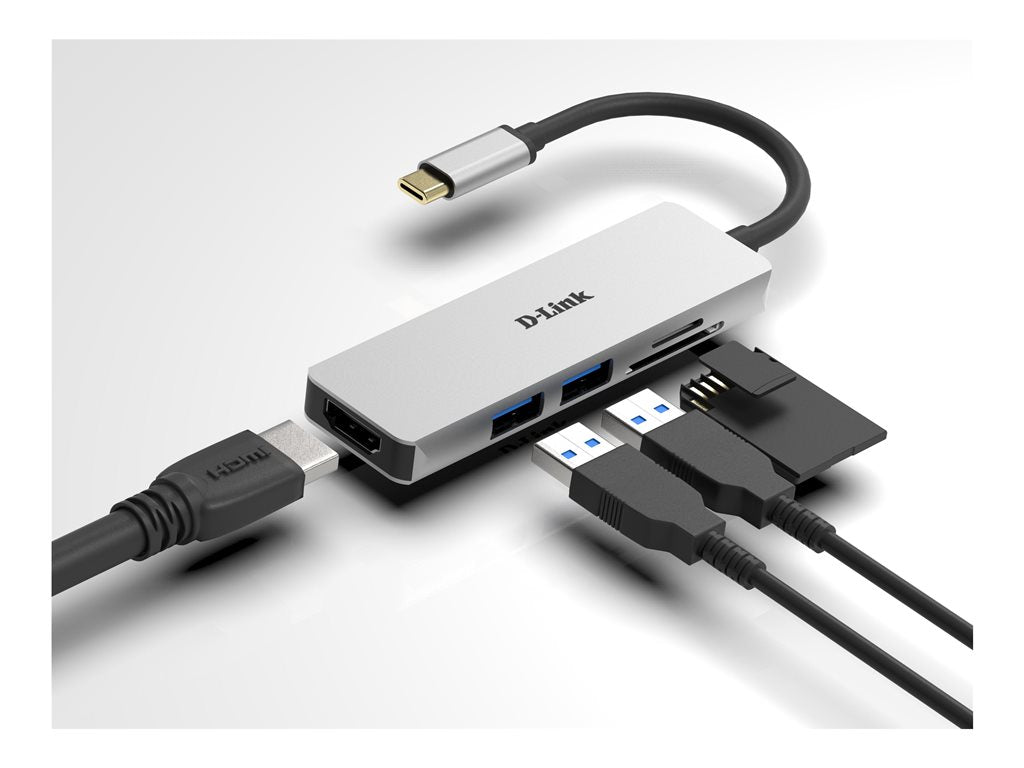 D-LINK D-LINK USB-C 5-in-1 HDMI SD /microSD card reader