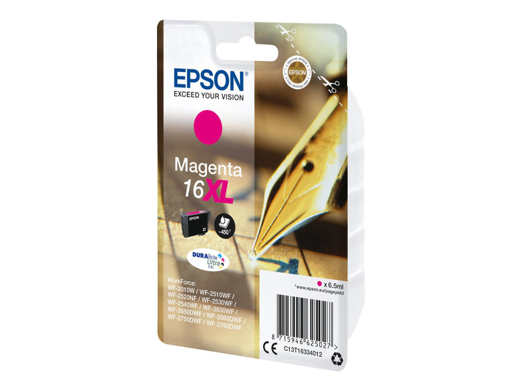 EPSON 1LB 16XL ink cartridge magenta high capacity 6.5ml 450 pages 1-pack blister without alarm