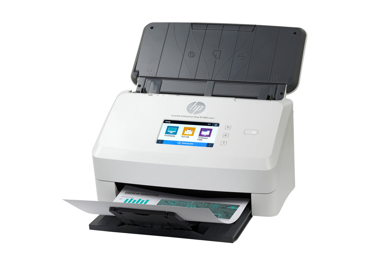 HP ScanJet Enterprise Flow N7000 snw1 Document scanner CMOS CIS Duplex 216x3100mm 600x600dpi 75ppm ADF 80sheets 7500scans LAN Wi-Fi