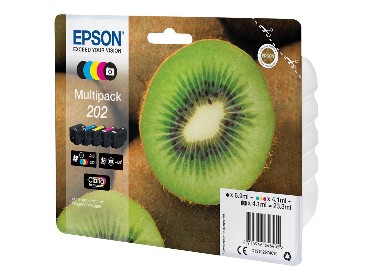 EPSON 1LB Multipack (BK,PBK,C,M,Y) 202 Kiwi Clara Premium Ink