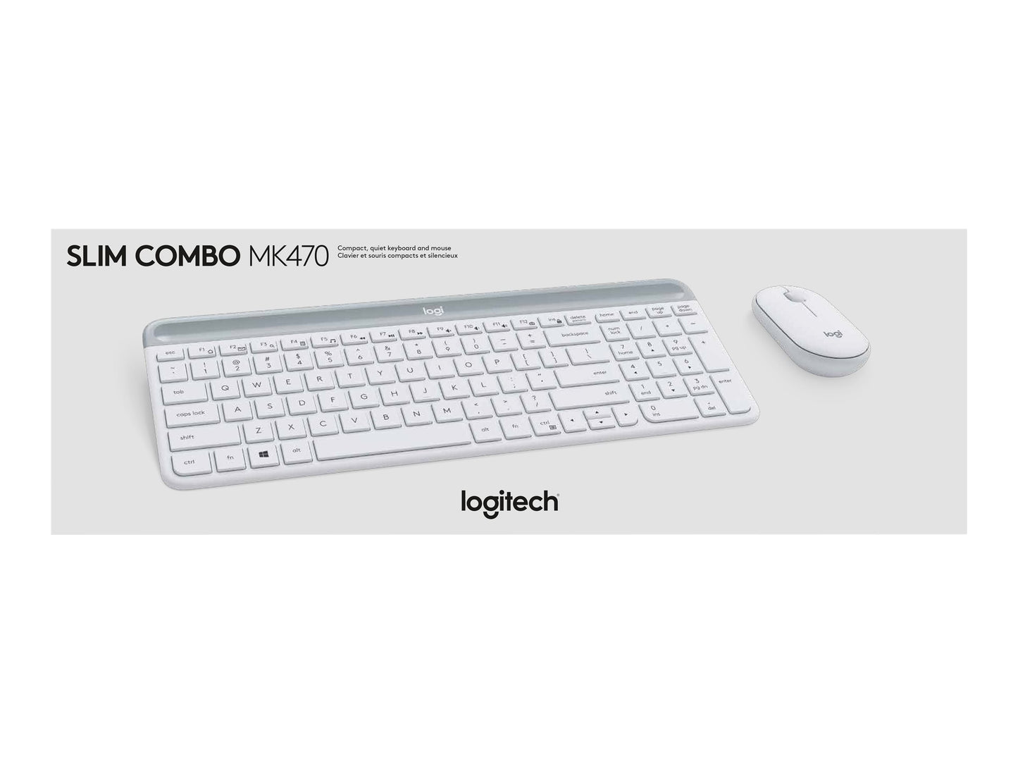 LOGITECH LOGITECH Slim Wireless Keyboard and Mouse Combo MK470 OFFWHITE (FR)