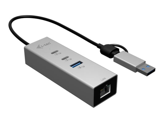I-TEC USB-C/USB-A Metal HUB 3 2x USB-C Gen1 1x USB-A Gen1 1x 2.5GLAN