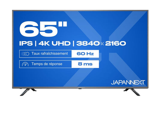 JAPANNEXT JAPANNEXT JN-IPS550UHD60F - Ecran 55p - 4K 3840x2160 UHD 60Hz - IPS - 320 cd/m2 - 1200:1 - HDR - HDMI x3 - télécommande - pieds