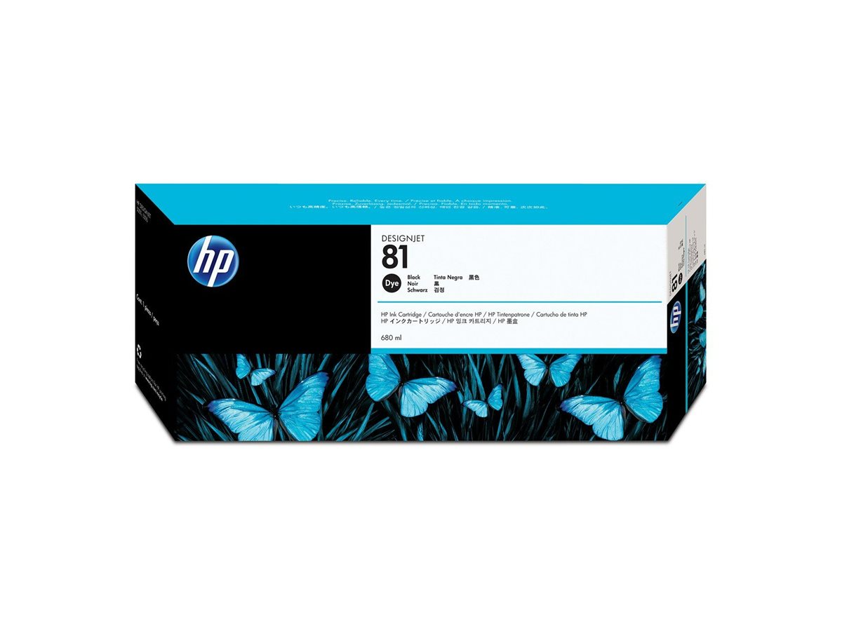 HP 81 original dye Ink cartridge C4930A black standard capacity 680ml 1-pack