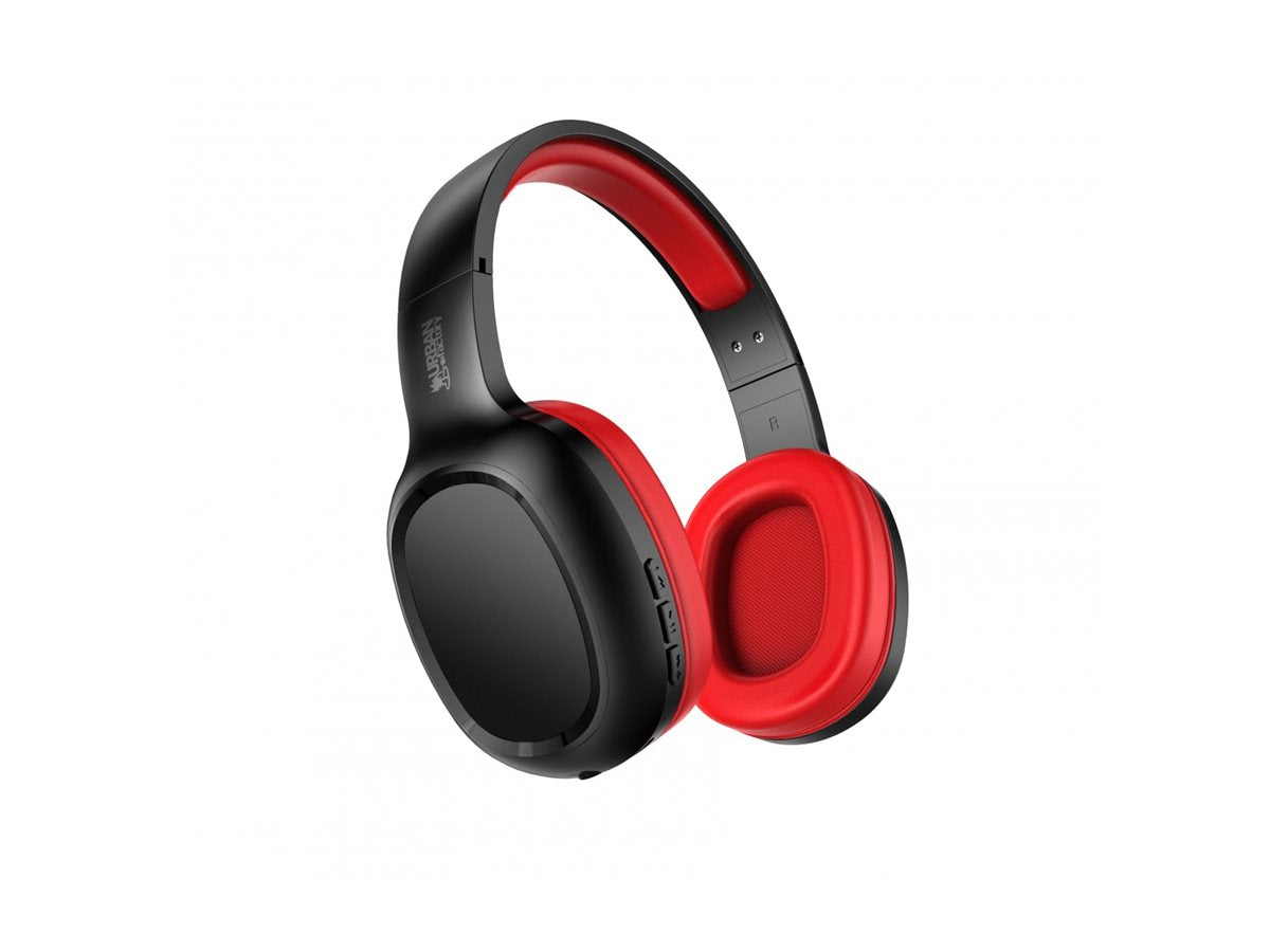 URBAN FACTORY URBAN FACTORY Movee On-Ear Headphones Bluetooth 5.1 Rechargeable - Black/Red