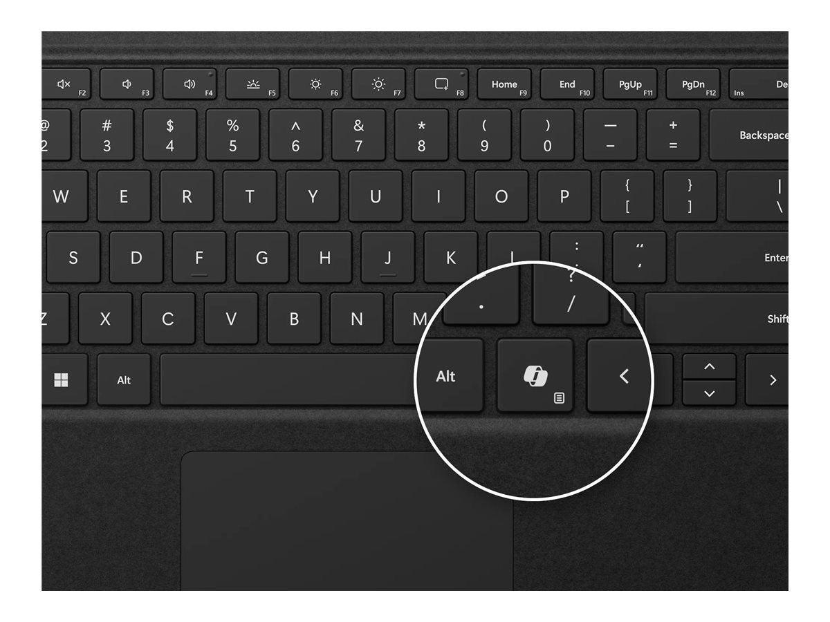 MICROSOFT Surface Pro9/10 Typecover without Slim Pen Storage COMM black Eng Int CEE EM