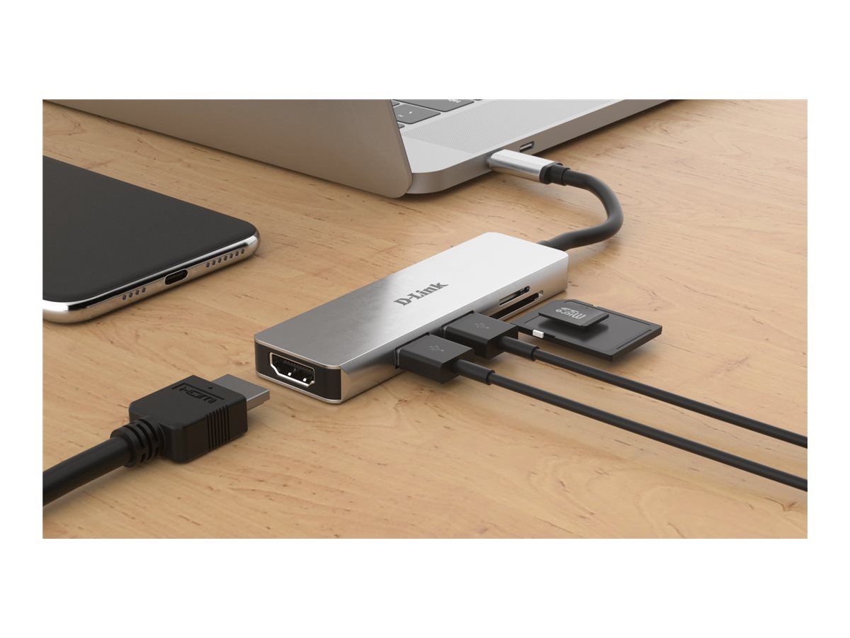 D-LINK D-LINK USB-C 5-in-1 HDMI SD /microSD card reader