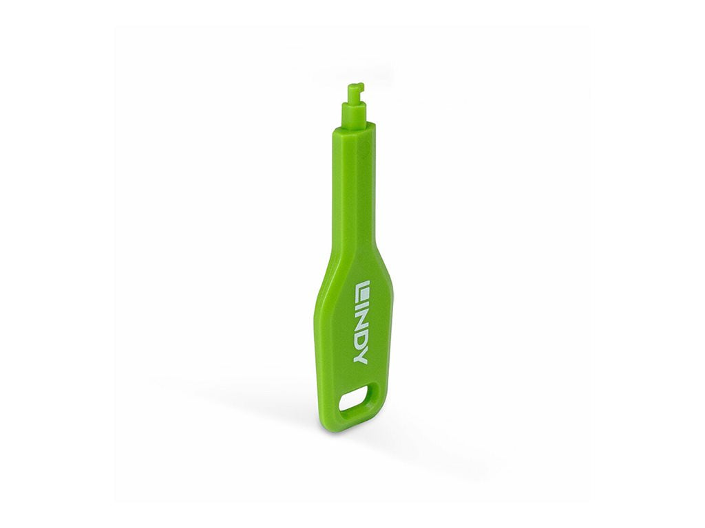 LINDY SFP Port Blocker key Green