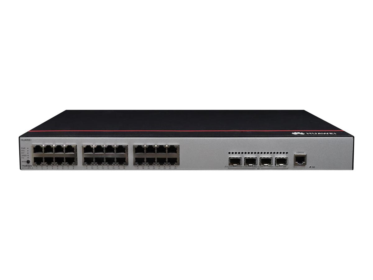 HUAWEI TECHNOLOGIES HUAWEI S5735-L24P4S-A1 24x10/100/1000BASE-T ports 4xGE SFP ports PoE+ AC power + S57XX-L Series Basic SW Per Device (P)