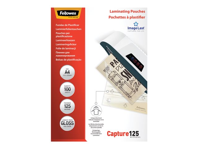 FELLOWES IL POCHETTES A4 125 MICRONS X 100