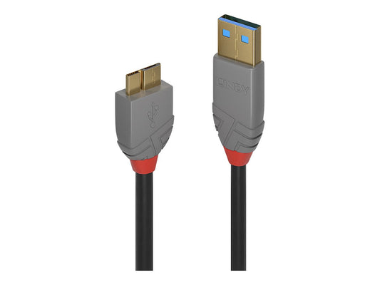 LINDY LINDY Câble USB 3.0 Type A vers Micro-B Anthra Line 0.5m