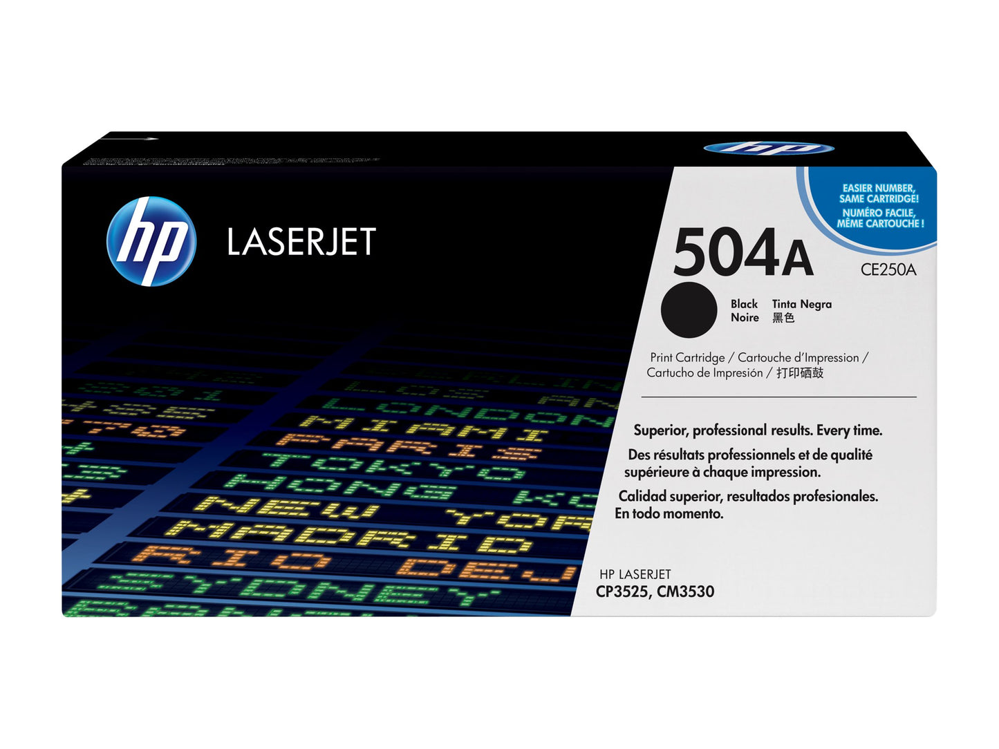 HP 504A original Colour LaserJet Toner cartridge CE250A black standard capacity 5.000 pages 1-pack ColorSphere