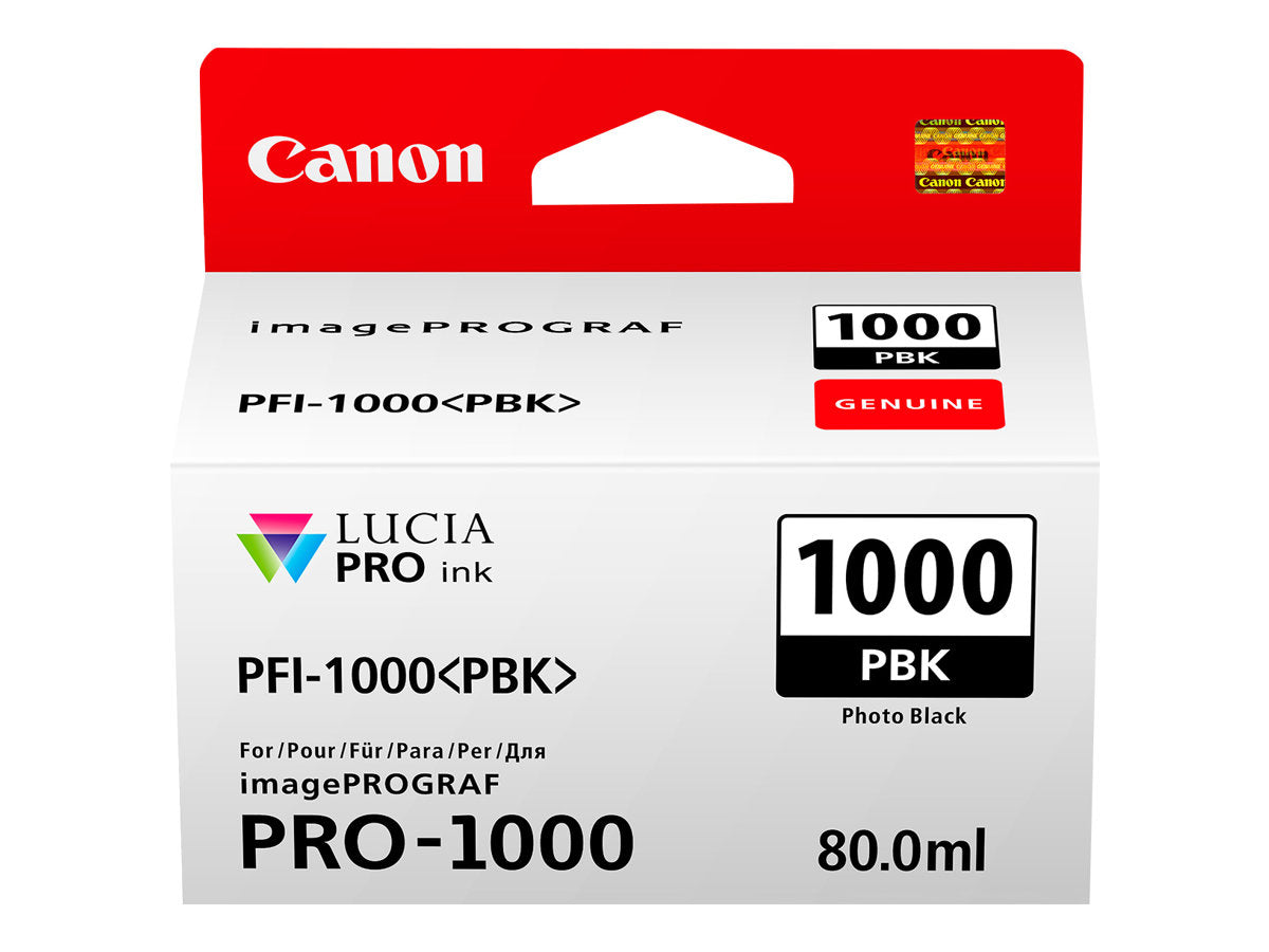 CANON 2LB PFI-1000pbk Ink Photo Black Standard Capacity 80ml 1-pack iPF1000