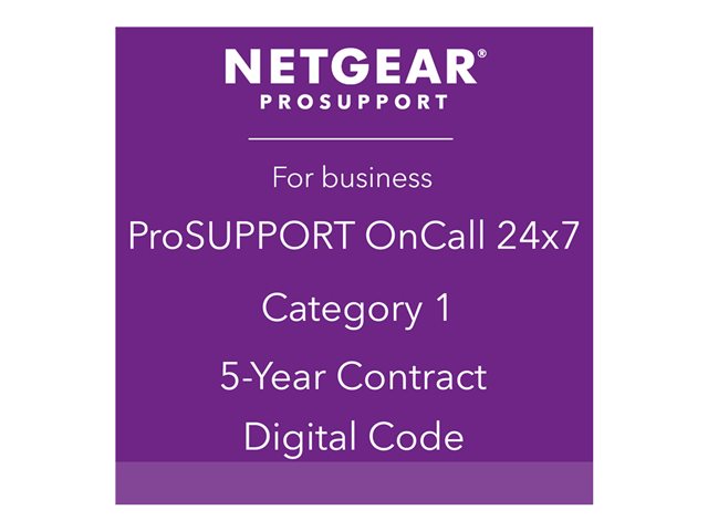 NETGEAR Pack ProSUPPORT 5 ans OnCall 24/7 Catégorie 1