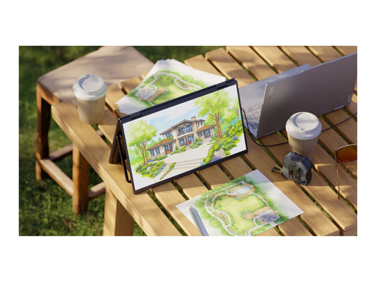 JAPANNEXT JAPANNEXT JN-DMD-IPS156F - Ecran nomade double 15.6p 1920x1080 FHD 60Hz - IPS - 250 cd/m2 - 1000:1 - HDMI - USB-C charge