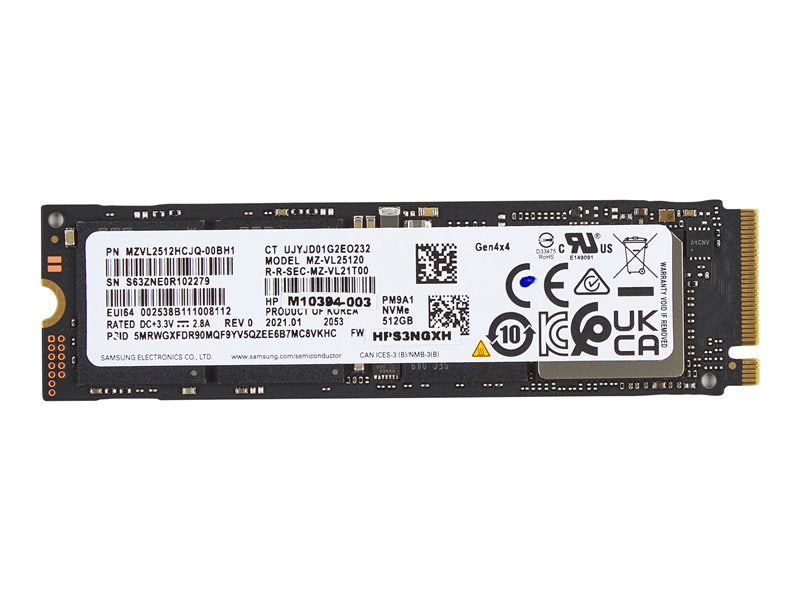 HP 512Go PCIe-4x4 NVMe M.2 SSD
