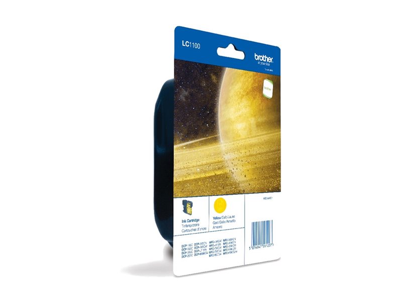BROTHER LC-1100 cartouche d encre jaune capacité standard 7.5ml 325 pages 1-pack blister sans alarme