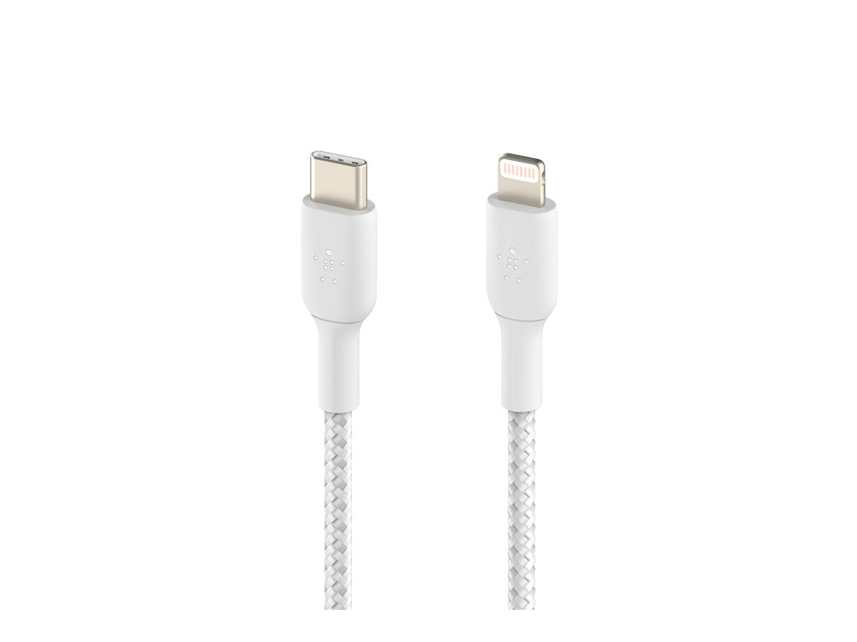 BELKIN BOOST CHARGE USB-C to Lightning Cable Braided 1M White