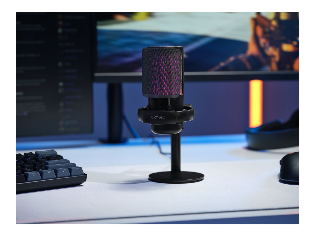 TRUST Microphone AURON USB éclairé noir