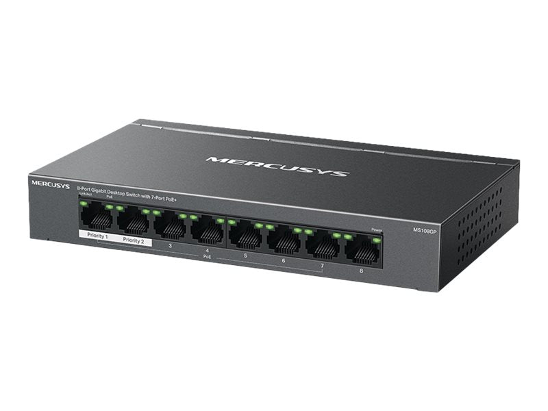 TP-LINK 8-Port Gigabit Desktop Switch with 7-Port PoE+ PORT 7x Gigabit PoE+ Ports 1x Gigabit Non-PoE Ports