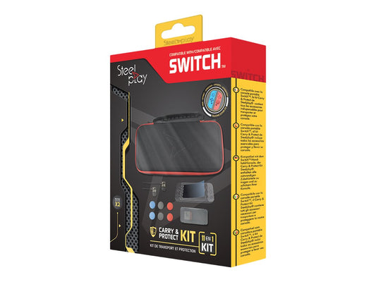 STEELPLAY Kit Carry & Protect 11 en 1 SWITCH + 2 Housses Manettes Offertes