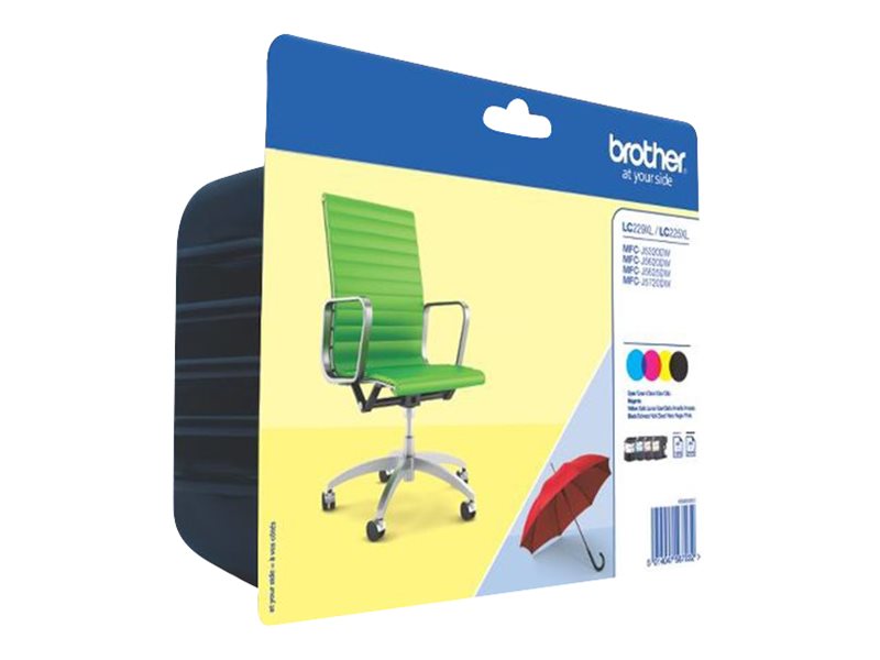 BROTHER Pack blister de 4 cartouches d encre haute capacite pour MFC-J5320DW MFC-J5620DW MFC-J5720DW