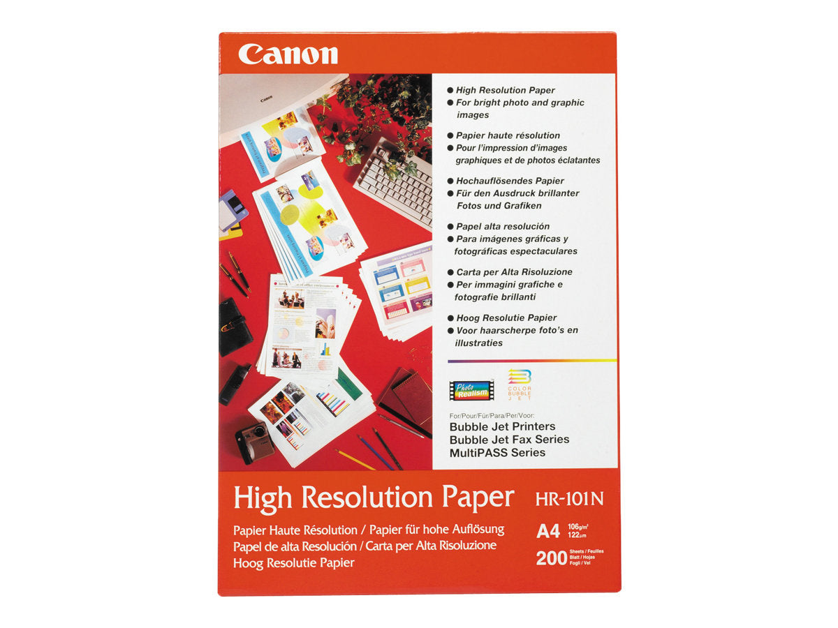 CANON HR-101 high resolution  papier inkjet 110g/m2 A4 200 feuilles pack de 1