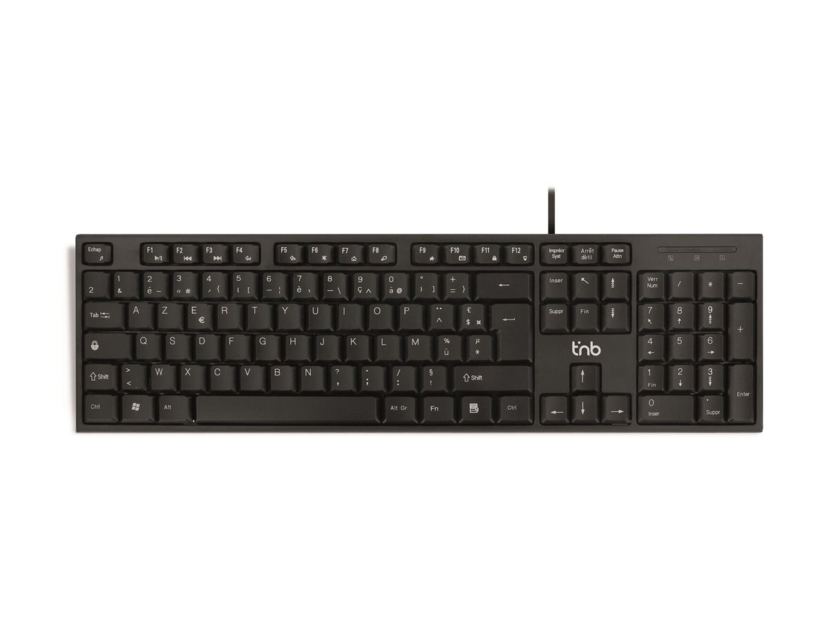 T'NB TNB CLASSY - Combo clavier et souris filaires - AZERTY - noir (FR)