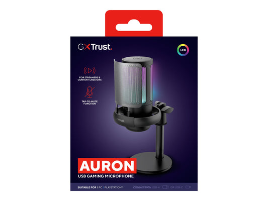 TRUST Microphone AURON USB éclairé noir
