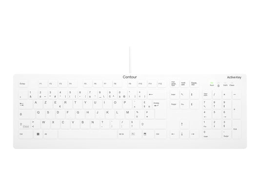 CHERRY CHERRY Flat Profile Hygiene Desktop Keyboard Sealed USB White (FR)