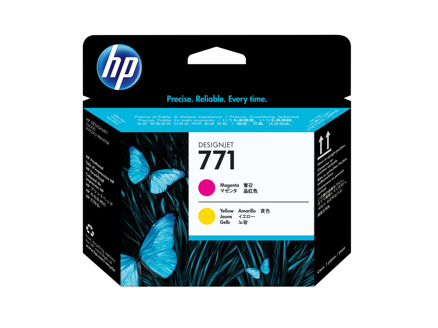 HP 771 original printhead CE018A magenta and yellow