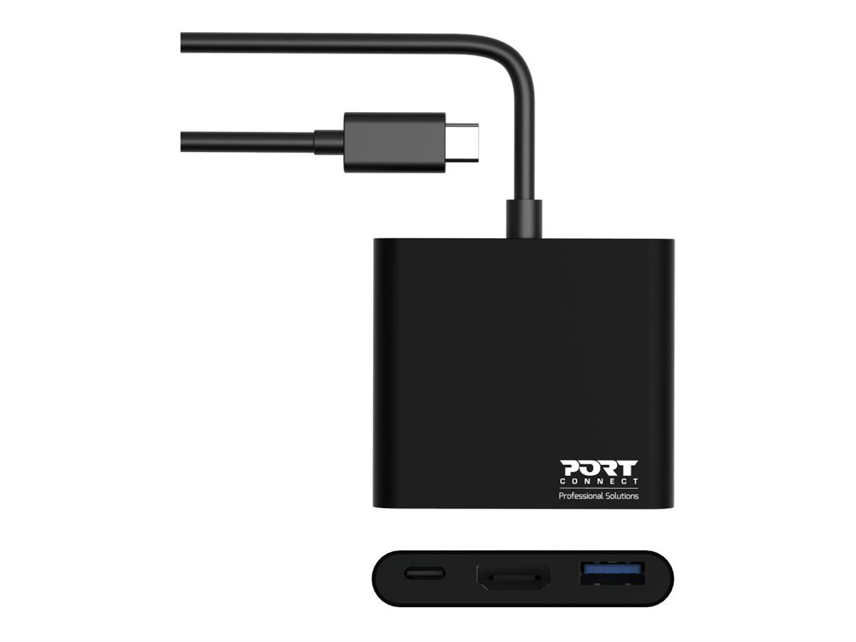 PORT DESIGNS Docking Mini Type C HDMI + USB3 + USB-C DP