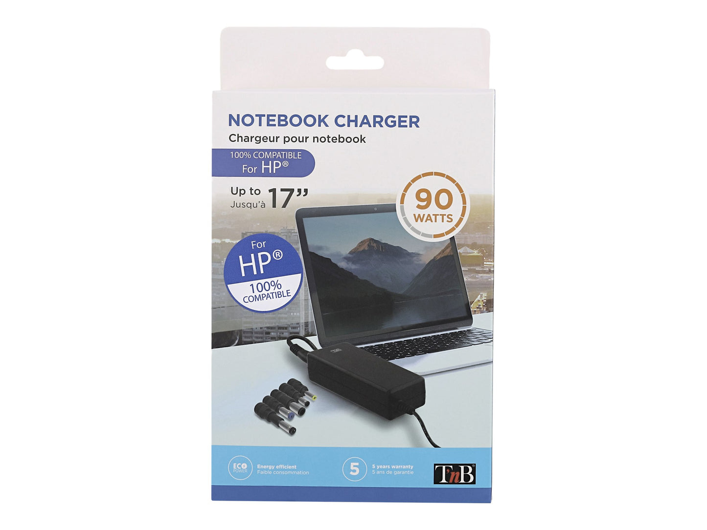 T'NB TNB Universal Power Supply For Notebooks Up To 17p Compatible With Most 19V Powered Notebooks 90W Max 9 Adapters