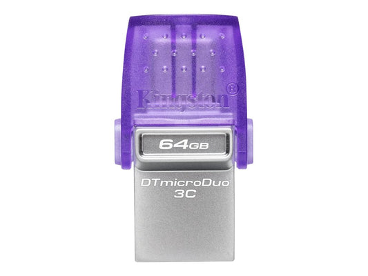 KINGSTON 64Go DataTraveler microDuo 3C 200MB/s dual USB-A + USB-C