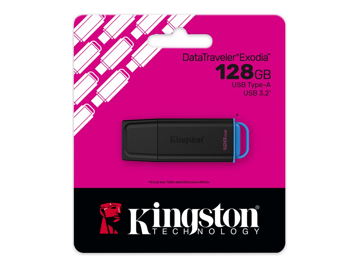 KINGSTON DataTraveler Exodia Noir/Bleu portable USB 3.2 Gen 1 128Go