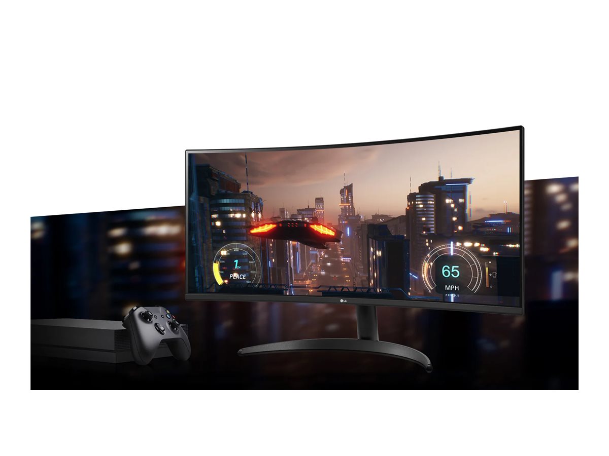 LG LG 34WR50QC-B.AEU Écran LED - incurvé - 34p - 3440 x 1440 WQHD 100 Hz - VA - 300 cd/m² - 3000:1- HDR10 -5ms - 2xHDMI, DisplayPort