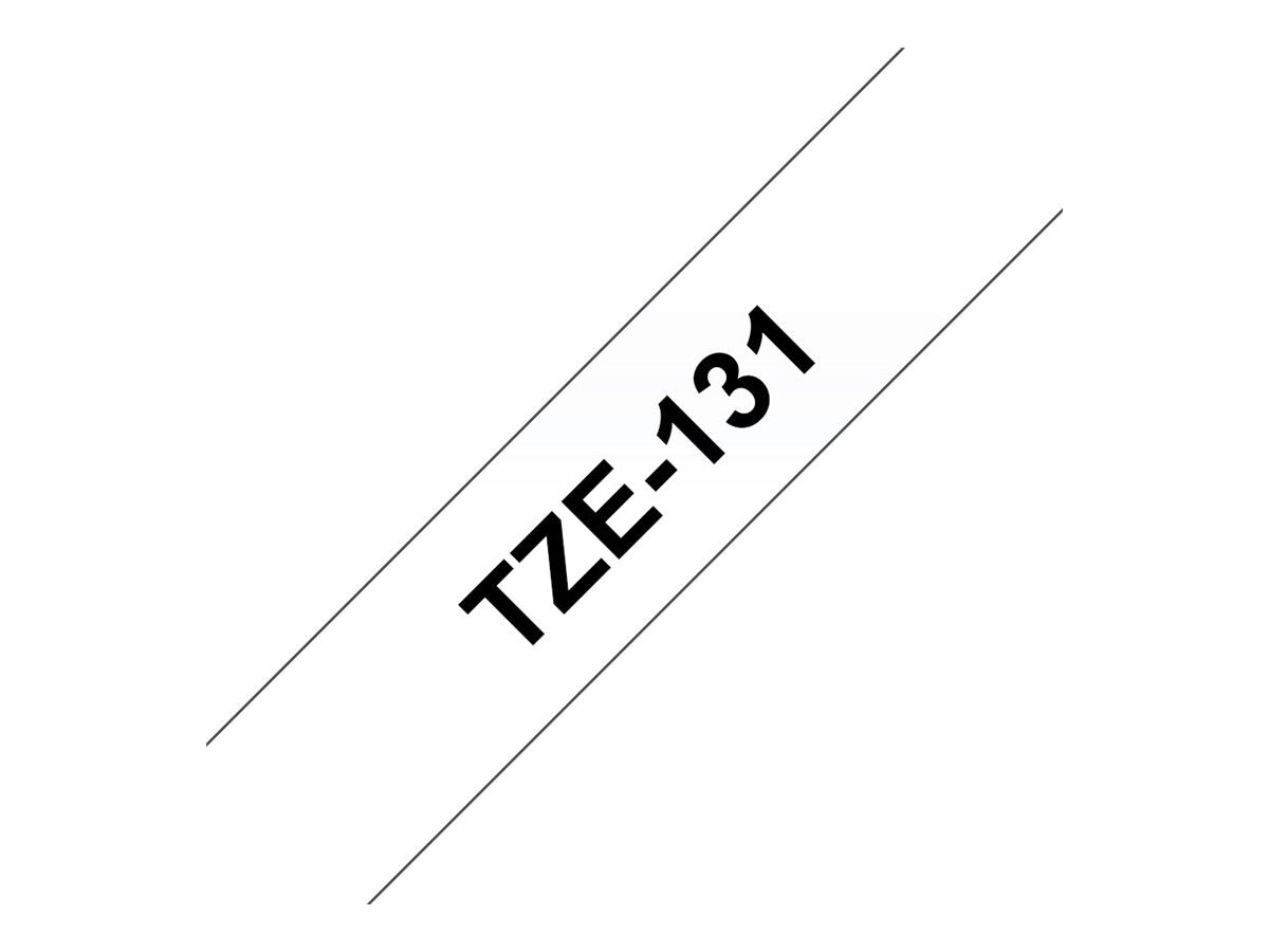 BROTHER P-TOUCH TZE-131 noir sur clear 12mm