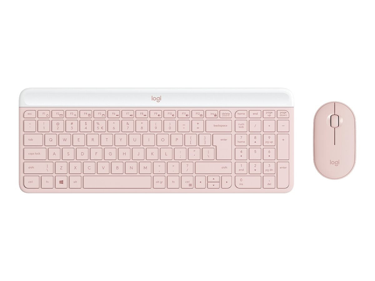 LOGITECH MK470 Slim Combo - ROSE - (FRA) - CENTRAL-419