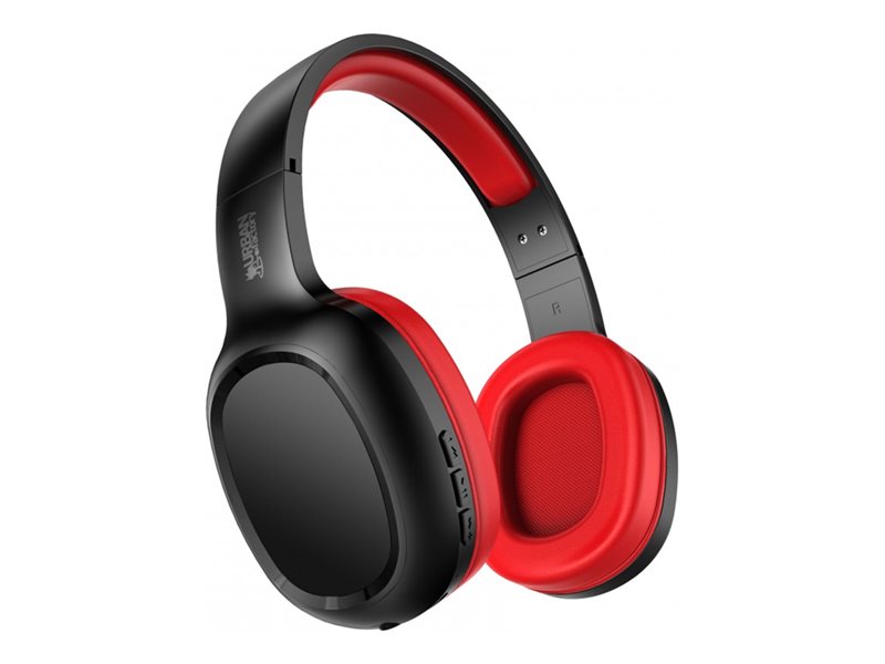 URBAN FACTORY URBAN FACTORY Movee On-Ear Headphones Bluetooth 5.1 Rechargeable - Black/Red