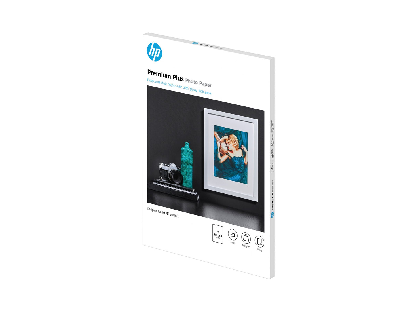 HP INC. HP original CR672A Premium Plus Glossy Photo Paper CR672A white 300g/m2 A4 20 sheets 1-pack