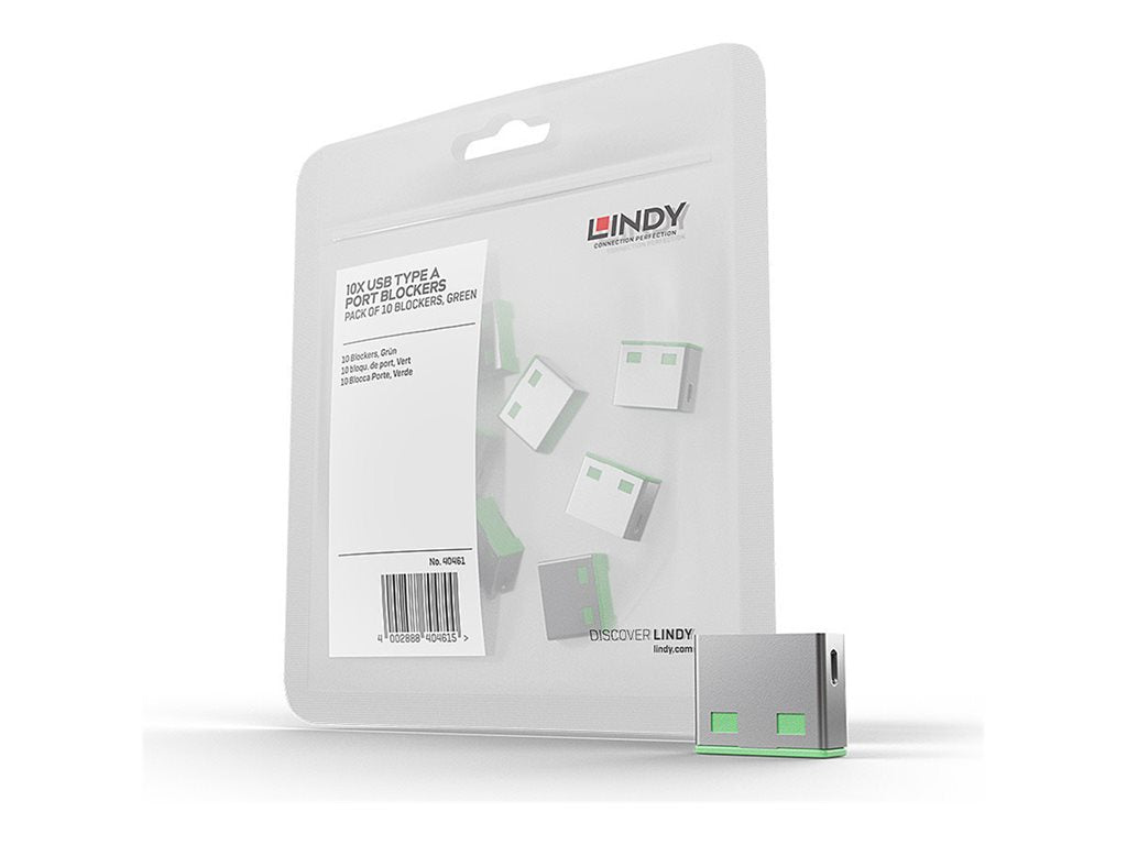 LINDY Bloqueurs de ports USB 10 pièces Vert