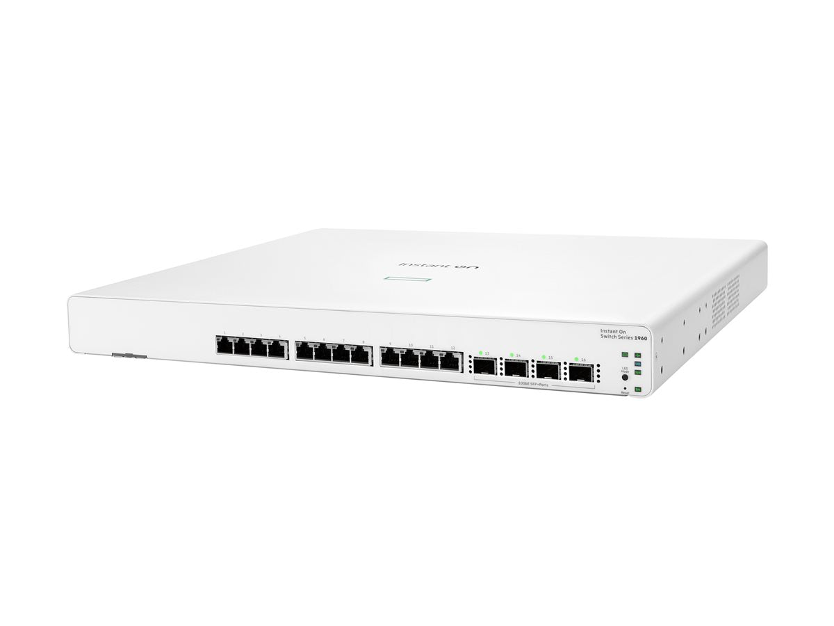 HPE Networking Instant On 1960 12XGT 4SFP+ Switch Commutateur C2+ intelligent 12 x 100/1000/10000 + 4 x 10 Gigabit SFP+
