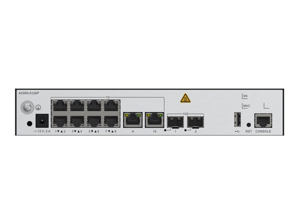 HUAWEI TECHNOLOGIES HUAWEI Assembling Components AC650-512AP AC650-512AP mainframe 10xGE electrical ports 2x10GE optical ports with the AC/DC eKit