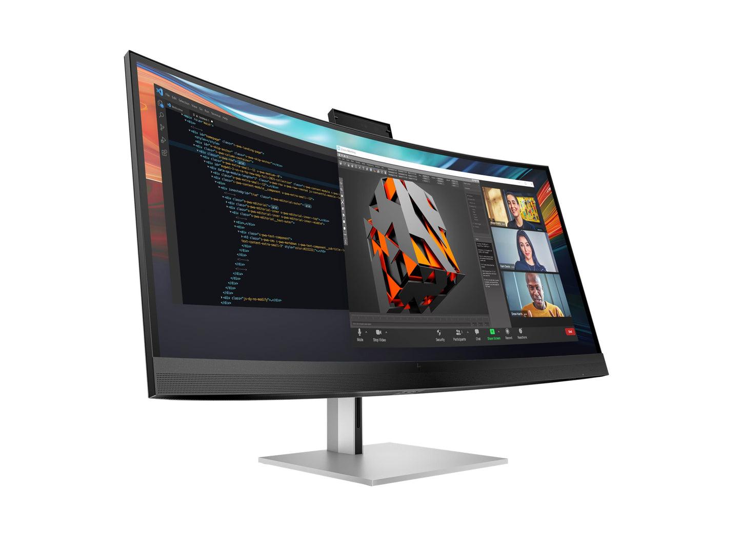 HP Écran de conférence incurvé 5K2K série 7 Pro 740pm avec webcam 4K 39.7p WUHD 5120x2160 USB-C DisplayPort Thunderbo