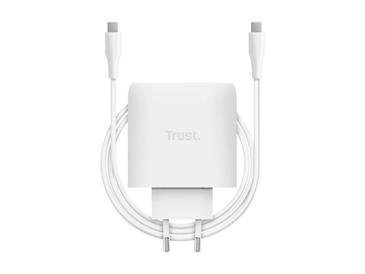 TRUST TRUST Chargeur MAXO USB 65 watts GAN 2 ports USB-C + câble noir