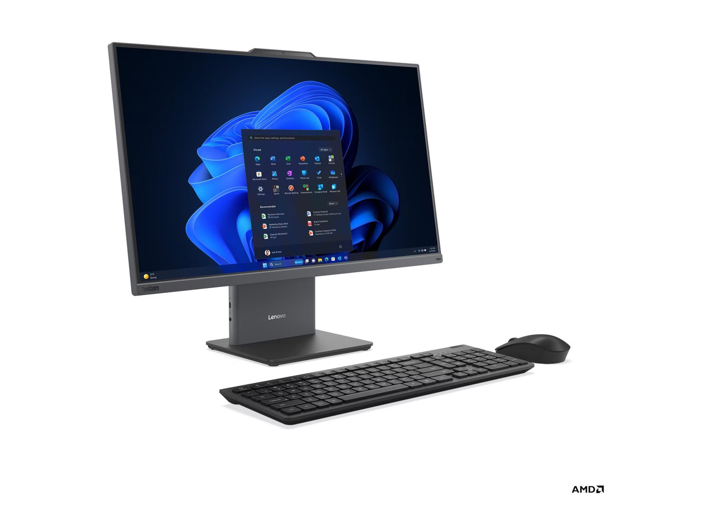 LENOVO ThinkCentre neo 55a 24 Gen 6 AMD Ryzen 5 220 23.8p FHD 8Go 256Go SSD M.2 2280 PCIe AMD Radeon 740M W11P 1YR Onsite